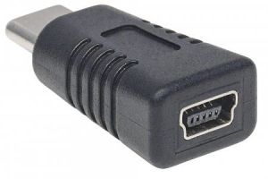 Adapter USB Manhattan USB-C - miniUSB Czarny  (354677) 6