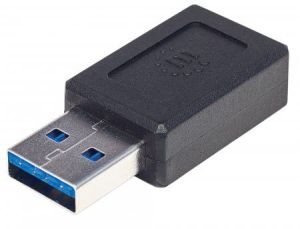 Adapter USB Manhattan USB-C - USB Czarny  (354714) 1