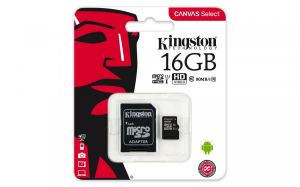 Karta Kingston Canvas Select MicroSDHC 16 GB Class 10 UHS-I/U1  (SDCS/16GB                      ) 2