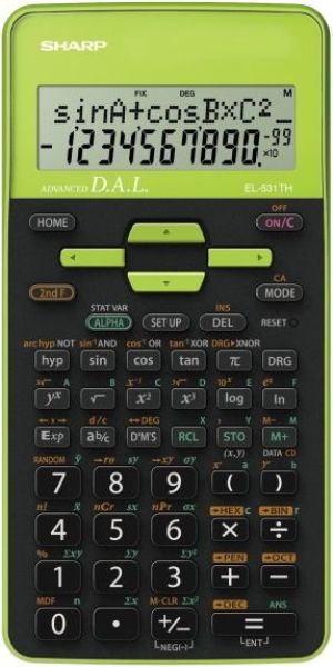 Kalkulator Sharp EL-531TH zielony Blister (SH-EL531THBGR) 1