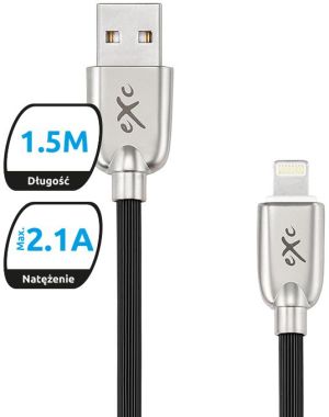 Kabel USB eXc  Blade, USB A -> Lightning, (M/M), Czarny, 1.5m 1