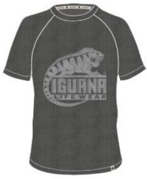 Iguana Koszulka Męska Baako Dark Grey Melange/Logo Print r. 2XL 1