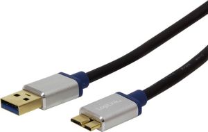 Kabel USB LogiLink USB-A - micro-B 1 m Srebrny (BUAM310) 1