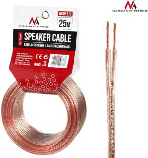 Przewód Maclean Kabel głośnikowy 25m 2*1.5mm2 / 48*0.20CCA 3,5*7,0mm (MCTV-510) 2