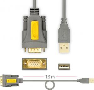 Kabel USB Kouwell USB-A - D-Sub (VGA) 1.5 m Czarny (ADS-1PS) 2