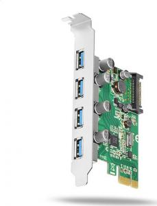 Kontroler Kouwell PCIe 2.0 x1 - 4x USB 3.0 (PCEU-430V) 1
