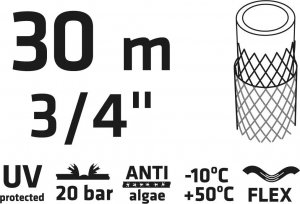 Verto Wąż ogrodowy 30m 3/4" ECONOMIC (15G804) 2