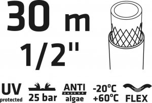 Verto Wąż ogrodowy 30m 1/2" PROFESSIONAL (15G821) 2