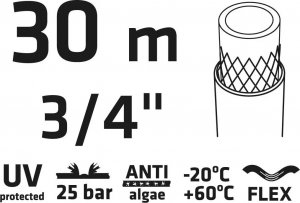 Verto Wąż ogrodowy 30m 3/4" PROFESSIONAL (15G824) 4