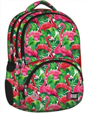 St. Majewski Plecak 4-komorowy Spine-Friendly Flamingo Pink&Green (270819) 1