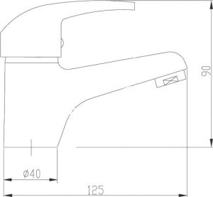 Bateria umywalkowa Invena Ava New stojąca chrom (BU-06-Z01-X) 2