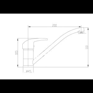 Bateria umywalkowa Invena Ava New stojąca chrom (BZ-06-001-X) 2