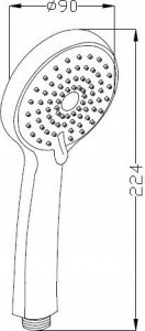 Słuchawka prysznicowa Invena SŁUCHAWKA NATRYSKOWA DAFNI 3 FUNKCYJNA BIAŁY / CHROM - AS-02-002-X 3