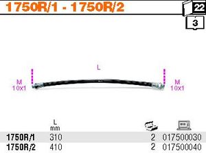 Beta Tools rurka giętka z nylonu L300mm do smarownicy (1750R-1) 1