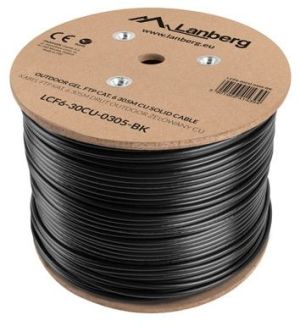Lanberg Kabel instalacyjny FTP KAT.6 Żelowany, 305m (LCF6-30CU-0305-BK) 2