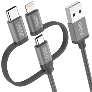 Kabel USB Unitek Mobile przewód All-in-One Gray (Y-C4036AGY) 1