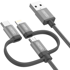 Kabel USB Unitek Mobile przewód All-in-One Gray (Y-C4036AGY) 2