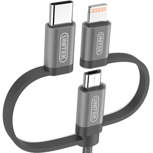 Kabel USB Unitek Mobile przewód All-in-One Gray (Y-C4036AGY) 3