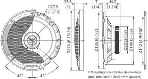 Głośnik samochodowy Kenwood KFC-1766 2
