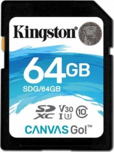 Karta Kingston Canvas Go! SDXC 64 GB Class 10 UHS-I/U3 V30 (SDG/64GB) 1