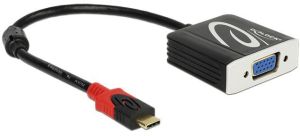 Adapter USB Delock USB-C - VGA Czarny  (62994) 1