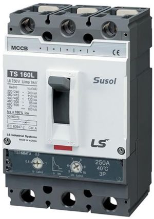 LSiS Wyłącznik mocy 160A 3P 50kA kompletny (TS160N ATU 160A 3P) 1