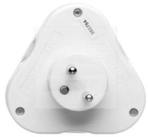 Emos Rozgałęźnik wtyczkowy 3-gniazda z/u /z przesłonami/ biały (P0026) 2