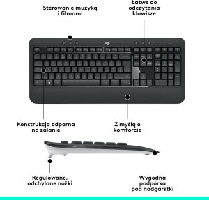 Klawiatura + mysz Logitech MK540 Advanced US (920-008685) 6