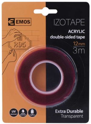 Emos Taśma dwustronna 12mm/3m akrylowa UV (F6060) 2