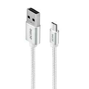 Kabel USB Acme USB-A - 1 m Srebrny (KABSGKABACM00010) 1