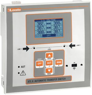 Lovato Electric Automatyczny przełącznik sieci 12-24V DC/ 100-240V AC obudowa 144x144mm do rozbudowy modułami EXP (ATL610) 1