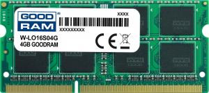 Pamięć do laptopa GoodRam SODIMM, DDR3, 4 GB, 1600 MHz, CL11 (W-HPL1333R16G) 1