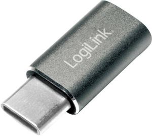 Adapter USB LogiLink USB-C - microUSB Srebrny  (AU0041) 1