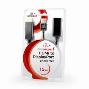 Adapter AV Gembird HDMI - DisplayPort + USB-A czarny (DSC-HDMI-DP) 2