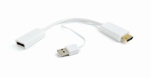 Kabel Energenie DisplayPort - HDMI 0.15m biały (DSC-HDMI-DP-W) 1