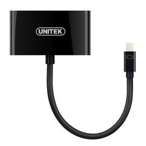 Adapter AV Unitek DisplayPort Mini - HDMI - D-Sub (VGA) czarny (Y-6328BK) 3