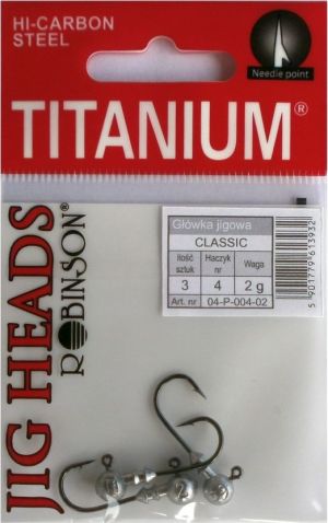 Robinson Główki Jigowe Titanium r. 4, 1g (3szt) (04-P-004-01) 1