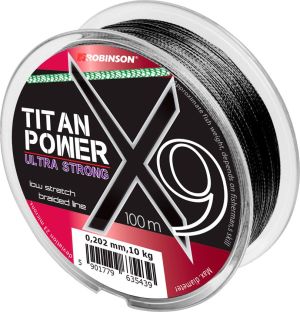 Robinson Plecionka Titan Power X9 100m 0.20, czarna (56-GB-020) 1