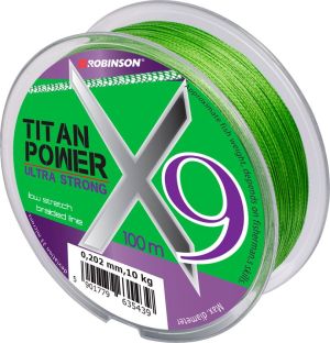 Robinson Plecionka Titan Power X9 100m 0.18, jasnozielona (56-GG-018) 1
