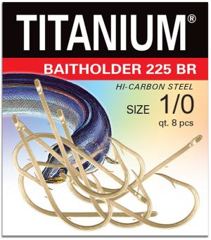 Robinson Haczyk Titanium BAITHOLDER (8 szt.), rozm. 1/0 - 02-P-225BR-1/0 1
