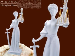 MASKA Figura - Temida - alabaster grecki (395-0424) 1