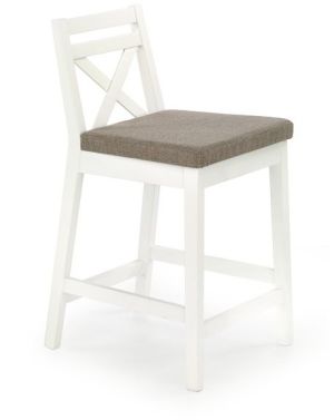Halmar Borys Low Krzesło Barowe Niskie Biały/Tap. Inari 23 1