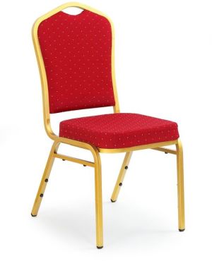Halmar Krzesło K66 Bordowe, Stelaż Złoty 1