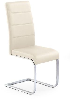 Halmar Krzesło K-85 ciemny krem eco skóra/chrom Halmar 1