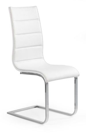 Halmar K104 Krzesło Biały/Biały Ekoskóra 1