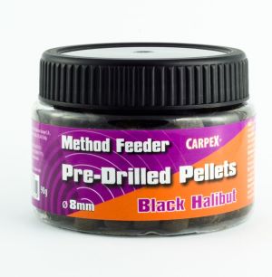 Carpex Method Feeder Pre-Drilled Pellets - Black Halibut , śr. 8mm, 90g (64-MH-HAL) 1