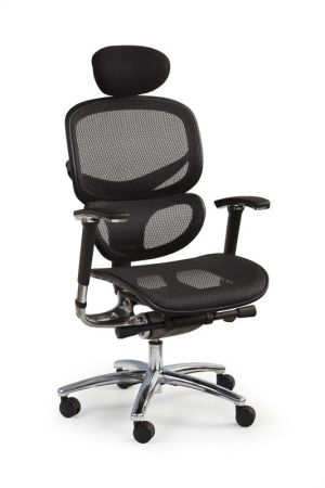 Krzesło biurowe Halmar PRESIDENT fotel gabinetowy czarny 1