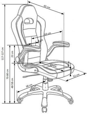 Krzesło biurowe Halmar Lotus Czarne 4