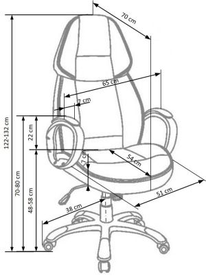 Krzesło biurowe Halmar Rubin Czarne 3