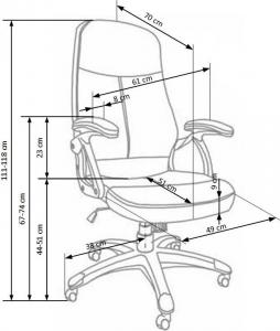Krzesło biurowe Halmar Edison Czarny z kółkami do dywanów 5